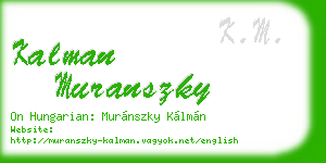 kalman muranszky business card